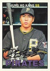 2016 Topps Heritage Base Set Jung Ho Kang #44 card