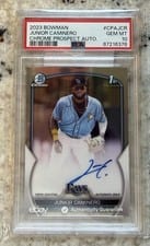 Junior Caminero 2023 Bowman Chrome Prospect Autographs #CPA-JCR