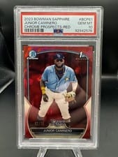 2023 Bowman Chrome Prospects Sapphire Junior Caminero #BCP-61 card