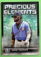 2023 Bowman Platinum Precious Elements Autographs Junior Caminero #PE-2 card