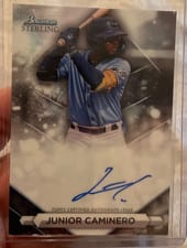 2023 Bowman Sterling Prospect Autographs Junior Caminero #PA-JCR card