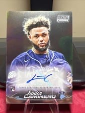 2024 Stadium Club Chrome Autographs Junior Caminero #SCCA-JC card