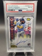 Junior Caminero 2024 Topps Archives 1999 Topps Baseball New Breed Autographs card