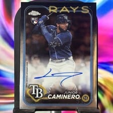 Junior Caminero 2024 Topps Chrome Rookie Autograph #RA-JCA