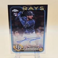2024 Topps Chrome Rookie Autographs Junior Caminero #RA-JCA card