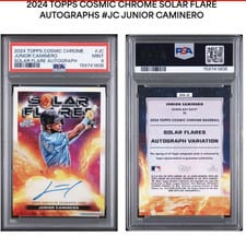 2024 Topps Cosmic Chrome Solar Flares Autographs Junior Caminero #SFA-JC card