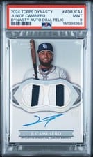 2024 Topps Dynasty Autographed Dual Relic Junior Caminero #ADR-JCA1 card