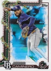 2025 Topps Holiday Base Set Junior Caminero #H3b card