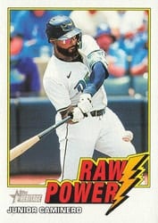 2026 Topps Heritage Raw Power Junior Caminero #RP-JCA card