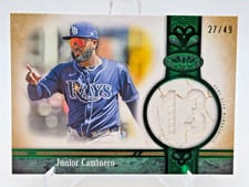 2026 Topps Tier One Jersey Number Relics Junior Caminero #JNR-JC card