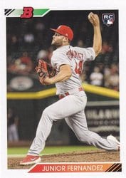 2020 Bowman Heritage Base Set Junior Fernandez #39 card