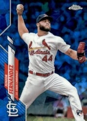 2020 Topps Chrome Sapphire Edition Base Set Junior Fernandez #615 card