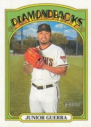 2021 Topps Heritage Base Set Junior Guerra #445 card
