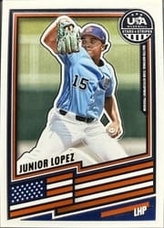 2026 Panini Stars & Stripes Prizm Base Set Junior Lopez #150 card
