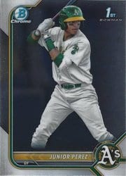 2022 Bowman Chrome Prospects Junior Perez #BCP-180 card