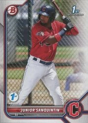 2022 Bowman 1st Edition Base Set Junior Sanquintin #BPPF-80 card