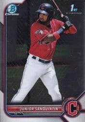 2022 Bowman Chrome Prospects Junior Sanquintin #BCP-80 card