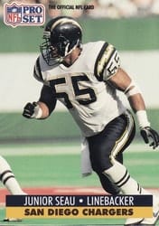 1991 Pro Set Base Set Junior Seau #645 card
