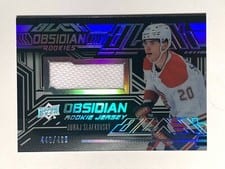 2022-23 SPx UD Black Obsidian Rookies Jersey Juraj Slafkovsky #ORJ-JS card