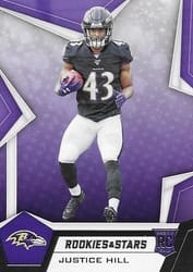 2019 Panini Rookies & Stars Base Set Justice Hill #116 card