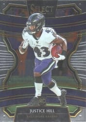 2019 Panini Select Base Set Justice Hill #28 card
