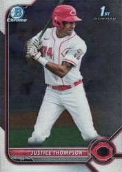 2022 Bowman Chrome Prospects Justice Thompson #BCP-59 card