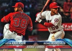 2018 Topps Update Base Set Justin Anderson / Michael Hermosillo #US52 card