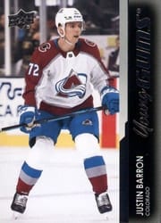 2021-22 Upper Deck Base Set Justin Barron #744 card