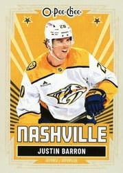 2025-26 O-Pee-Chee Base Retro Justin Barron #93 card