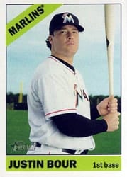 2015 Topps Heritage Base Set Justin Bour #616 card