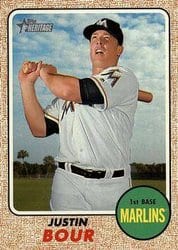 2017 Topps Heritage Base Set Justin Bour #249 card