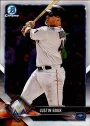 2018 Bowman Chrome Base Set Justin Bour #75 card