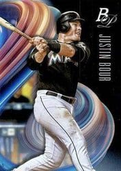 2018 Bowman Platinum Base Set Justin Bour #99 card