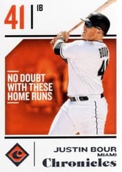 2018 Panini Chronicles Base Set Justin Bour #5 card