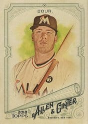 2018 Topps Allen & Ginter Base Set Justin Bour #56 card