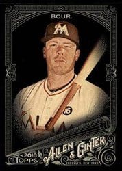 2018 Topps Allen & Ginter X Base Set Justin Bour #56 card
