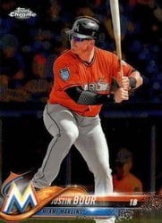 2018 Topps Chrome Base Set Justin Bour #68 card