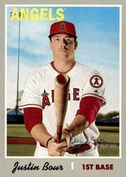 2019 Topps Heritage Base Set Justin Bour #324 card