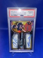 2022 Bowman Draft Franchise Futures Dual Autographs Justin Campbell / Chase DeLauter #FFDA-DC card