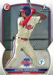 2023 Bowman 1st Edition Base Set Justin Crawford #BPPF-3 card