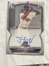 2023 Bowman Chrome Prospect Autographs Justin Crawford #CPA-JC card