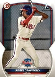 2023 Bowman Prospects Justin Crawford #BP-3 card