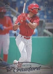 2023 Panini Chronicles Luminance Justin Crawford #14 card