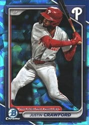 2024 Bowman Sapphire Edition Base Set Justin Crawford #BCP-17 card