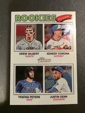 2026 Topps Heritage Justin Dean / Tristan Peters / Kenedy Corona / Drew Gilbert #388 card