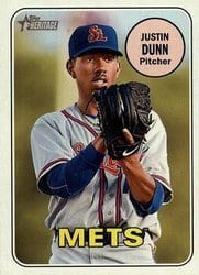 2018 Topps Heritage Minor League Base Set Justin Dunn #121 card