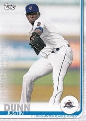 2019 Topps Pro Debut Base Set Justin Dunn #93 card