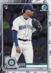 2020 Bowman Chrome Base Set Justin Dunn #20 card