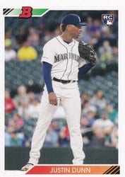 2020 Bowman Heritage Base Set Justin Dunn #15 card