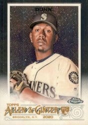 2020 Topps Allen & Ginter Chrome Base Set Justin Dunn #176 card